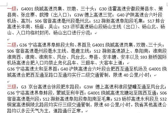 目前省城的绕城高速已经采取了管制措施，希望各位车主驾车时需减速慢行